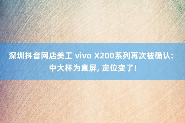 深圳抖音网店美工 vivo X200系列再次被确认: 中大杯为直屏, 定位变了!